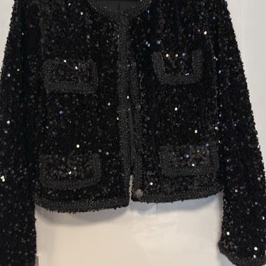 Giacca nera con paillettes
