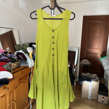 Lime green sleeveless dress