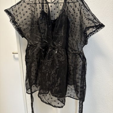 Camicia Nera Trasparente Mini Abito