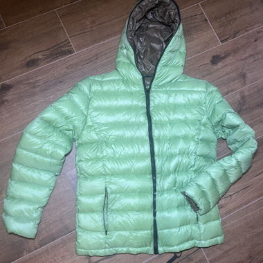 Green down jacket