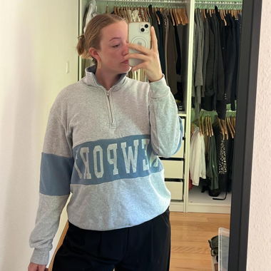 Grey quarter zip sweatshirt