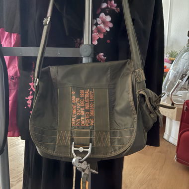 Crossbody bag from an Aircraft shop