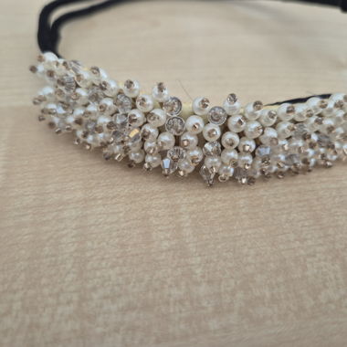 Fai-treccia per capelli con perle