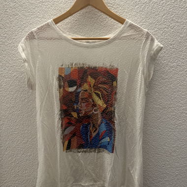 T-shirt blanc imprimé
