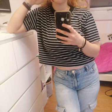 Kurzes streifen Tshirt 