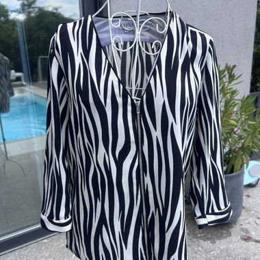 Black and white zebra blouse Claudie Pierlot size 38