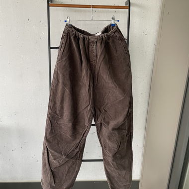 Braune Cord-Casualhose mit Gummibund