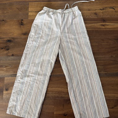 Pantaloni di lino a righe