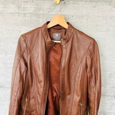 Lederjacke Braun
