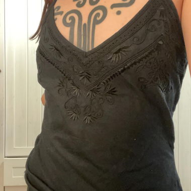 Linen embroidered dress