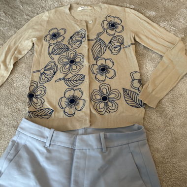 Flower Cardigan and Pants