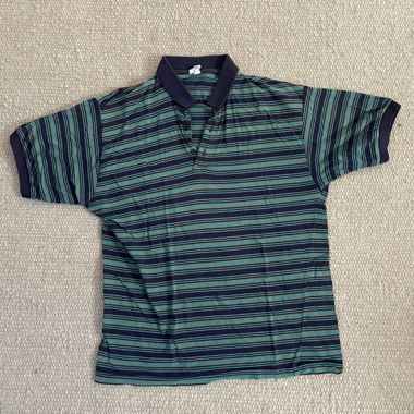 Striped Vintage Polo Shirt XL