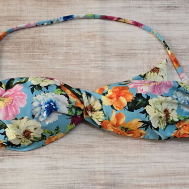 Haut de bikini bandeau Lahco « Acapulco » 40 B turquoise
