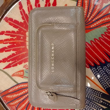 Pochette Longchamp grise