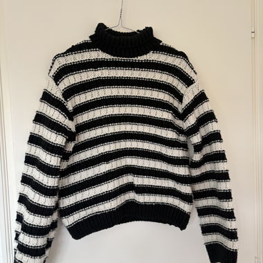 Gestreifter H&M-Pullover schwarz-weiss XS