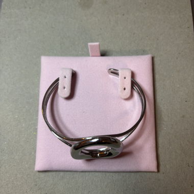 Bracelet manchette chunky argenté