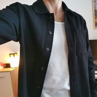 Dan Fox AY Übergangsjacke schwarz Hemdjacke Gr. M