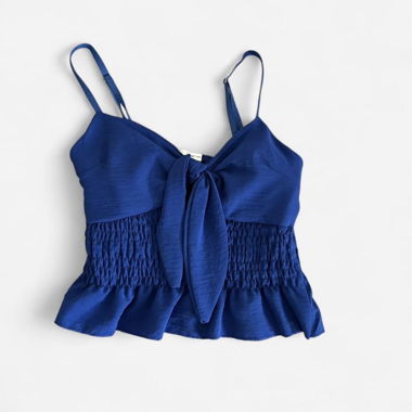 Blue crop top
