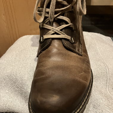Bottes d'hiver en cuir marron