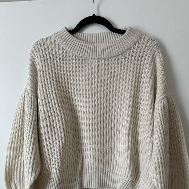 Pull en tricot blanc