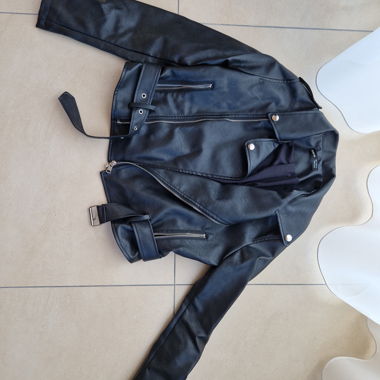 Lederjacke cropped
