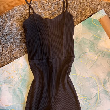 Jumpsuit Braun mit Korset Modell