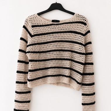 Pull ajouré à rayures MNG