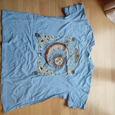 Pull&Bear Blue Printed T‑Shirt XL