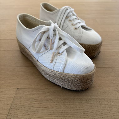 White SUPERGA Platform Sneakers