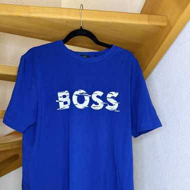 T-SHIRT BOSS BLEU