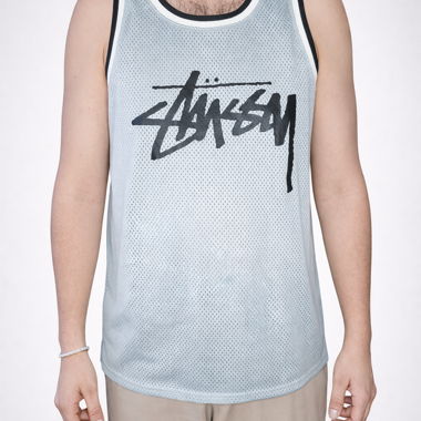 Stüssy Mesh Tanktop grau