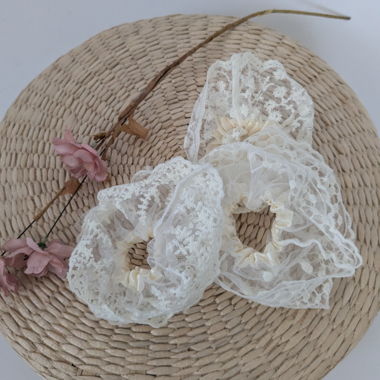 Spitzen-Scrunchie-Set (3er-Set)