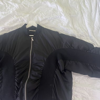 black bomber jacket