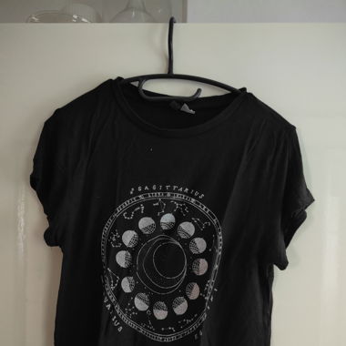Crop-Top mit Zodiac-Print
