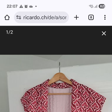 Sommerweste rot/weiss gr S 