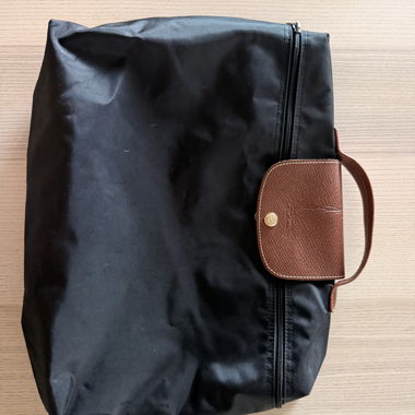 Borsa per laptop pieghevole nera longchamp 