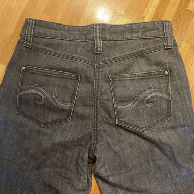 Jeans MAC a gamba dritta grigio scuro vintage