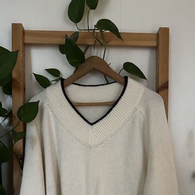 Pullover weiss / schwarz