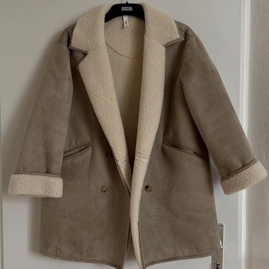 Mango faux shearling coat