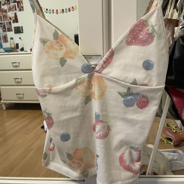 Sommertop mit Früchte, von Asos, Grösse S