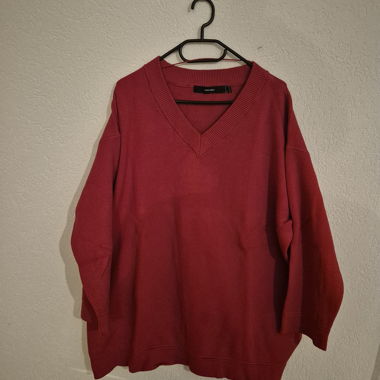 Red V-Neck Sweater