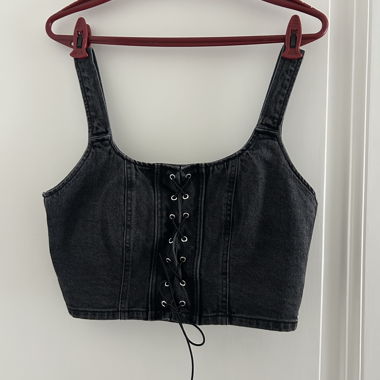 Top in jeans nero