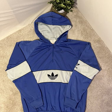 Adidas Hoodie blau/weiss