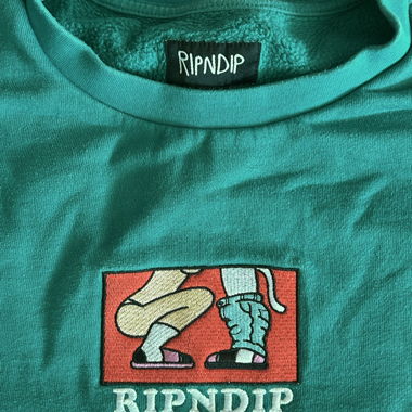 RIPNDIP turquoise crewneck sweatshirt M