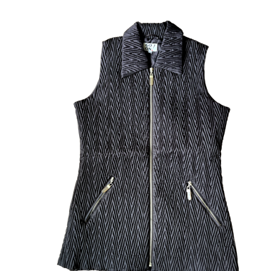 Black padded zip vest