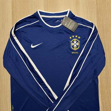 Brazil Away 1998 Retro Long Sleeve Football Jersey