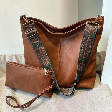 Brown Hobo Bag with Small Bag – unused