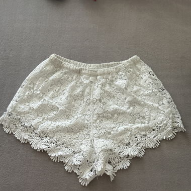 Weisser Shorts gestricktes Muster
