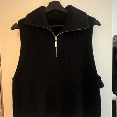 Gilet senza maniche Arket nero con zip