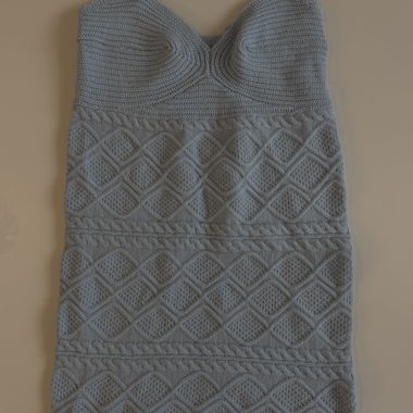 Abito in maglia azzurro chiaro